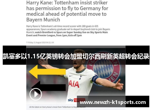 凯塞多以1.15亿英镑转会加盟切尔西刷新英超转会纪录